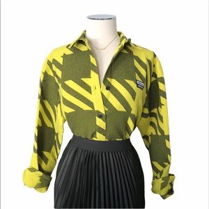 New ADIDAS R.Y.V. Bright Yellow Button-down Shirt